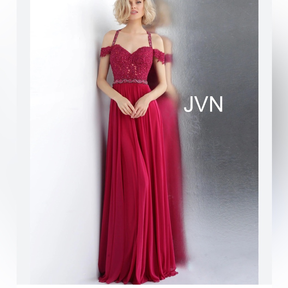 Magenta JVN by Jovani Formal Prom Beaded Dress Size 22